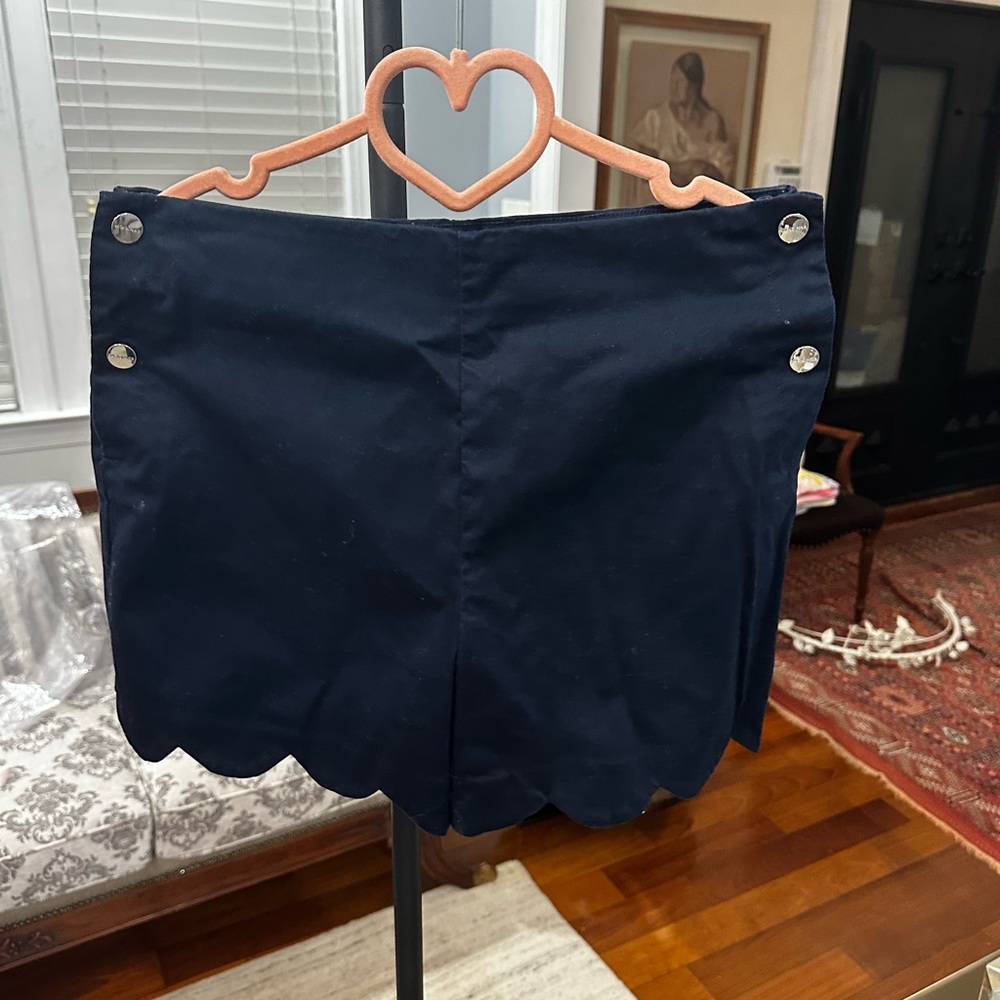 Jacadi Navy Shorts with Coral Trim for Girls - Size: 12 years